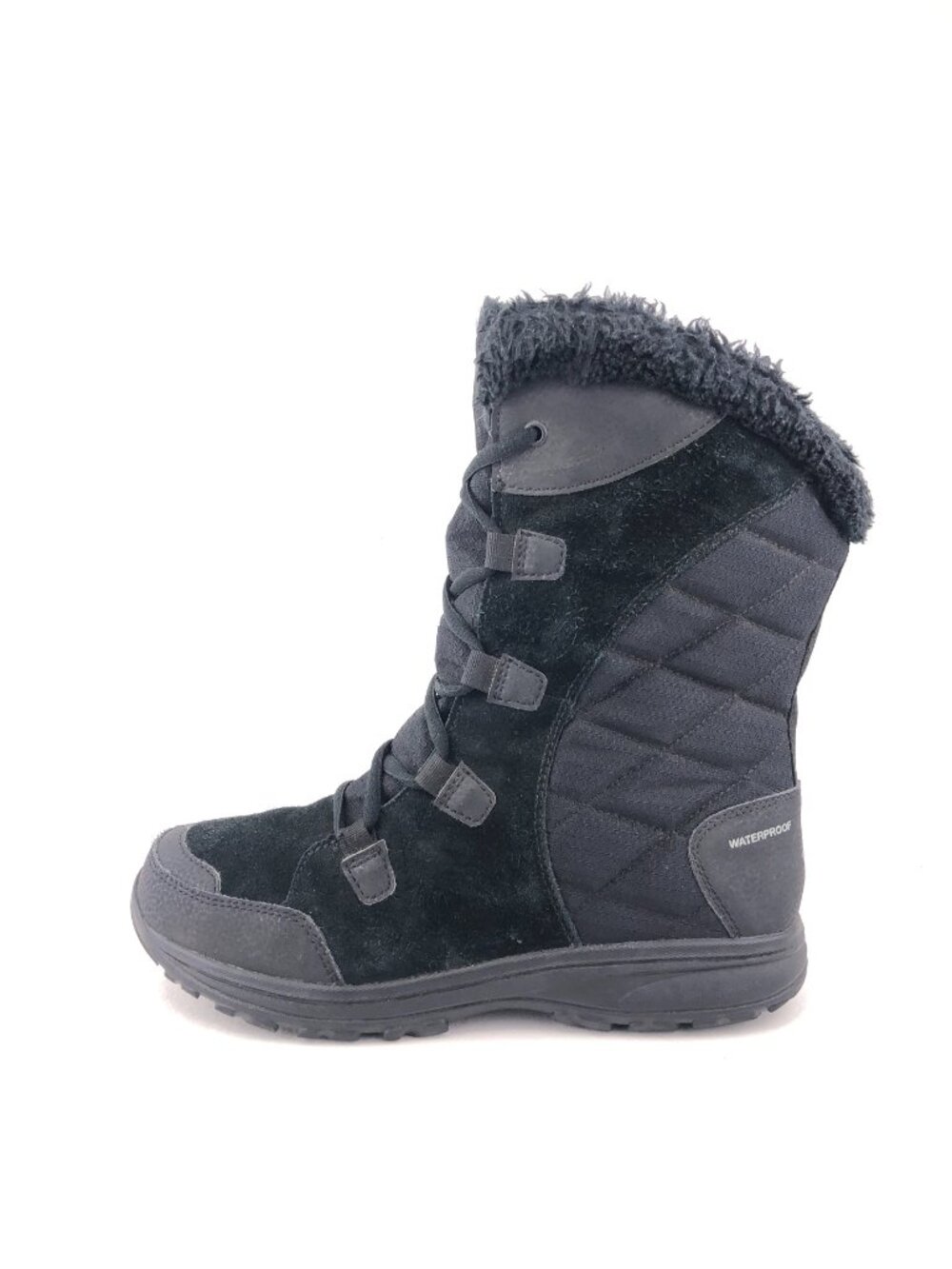 Columbia Ice Maiden II Black Leather Winter Boots 8